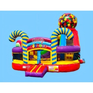 2025 new style Commercial <b>Candy</b> KidZone Inflatable Castle Park Whimsical SweetThemed Adventure for Little Confection Lovers - Product Image 1