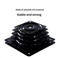 Plateau tournant carré en fer, tabouret de bar et support de présentation rotatif avec base universelle, design moderne américain