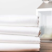 Drap de lit d'hôtel teint en blanc 100% coton personnalisé en gros