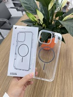 Étui BQC Transparent Ultra-Fin Magnétique en Acrylique Style Ins Antichoc Rigide pour 18 Pro/15/7 Plus Personnalisé