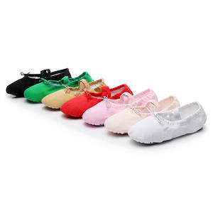 Pedido a granel de zapatillas de ballet de lona para mujer EU 35-44 zapatillas de <span class=keywords><strong>baile</strong></span> de ballet con cordón con suela dividida <span class=keywords><strong>zapatos</strong></span> de práctica para principiantes - Product Image 1