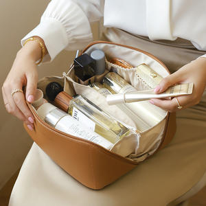 Искусственная кожа водонепроницаемые Косметические Сумки Портативный Макияж сумка на молнии туалетный мешок - Product Image 1