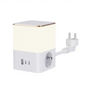 EU Standard Night Light Socket with Three Colors Touch <b>Switch</b> 17W <b>USB</b> & 2 Type-C Ports for Industrial & Various Scenarios - Product Image 6