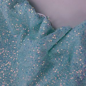 Tissu de dentelle pailletée en maille perlée avec paillettes Nouvelle arrivée Tissu de tulle à paillettes à bas prix pour les femmes Robe de mariage Bagages - Product Image 2