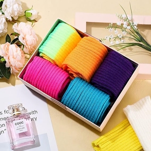 New Long Legging Socks Warm Slouch Colorful Cable Knit Ribbed Leg Warmer for Party Accessories Women <strong>Neon</strong> Leg Warmers for Girls - Product Image 5