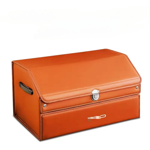 Organizador de <span class=keywords><strong>maletero</strong></span> de carga inteligente para camión de calidad, bolsa de almacenamiento plegable para coche, caja de compras hecha de materiales de cuero duraderos - Product Image 2