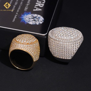 Bague Éternité Homme en Moissanite Certifiée GRA Plaqué Rhodium, Style Hip Hop, en Argent Sterling 925 de Haute Qualité avec Sertissage à Griffes Éclair - Product Image 6