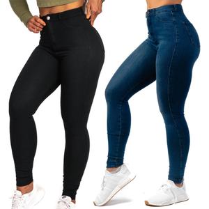 กางเกงยีนส์ทรงสกินนี่เอวสูงสำหรับผู้หญิง ผ้าทอเนื้อนุ่ม ระบายอากาศได้ดี ทรงดินสอ สไตล์วินเทจ สำหรับฤดูร้อน-มีจำหน่ายขายส่ง - Product Image 1