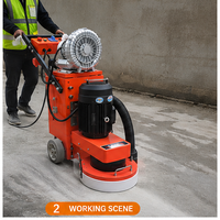 Machine à meuler les sols en béton de 400 mm avec collecteur de poussière par aspiration, 4 kW, machine industrielle pour le meulage des sols en béton époxy