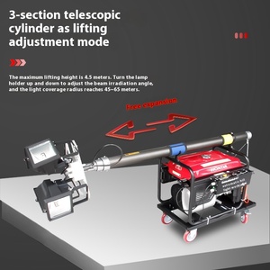 Automatic Lift Mobile <strong>LED</strong> Moon Lamp Work <strong>Light</strong> Set IP65 Construction <strong>LED</strong> <strong>Light</strong> <strong>Tower</strong> with Flood Control for Construction Sites - Product Image 3