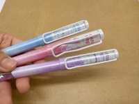 Stylo plume effaçable à paillettes liquides dynamiques pour filles