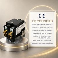 Contacteur AC monophasé OEM ODM CJX9 SAC-1.5P40A 25A à contact argenté, montage sur rail DIN, 50/60Hz, pour pompe à chaleur