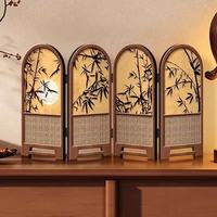 Petit écran en bois 1:6, ornements de bureau, mini meubles de maison 1:12, décorations de maison de poupée, accessoires créatifs pliables