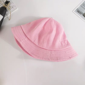 Wholesale Corduroy <b>Bucket</b> Hat Custom Logo Solid for Child Adult Winter Sunshade Casual Character for Fisherman Cap - Product Image 2
