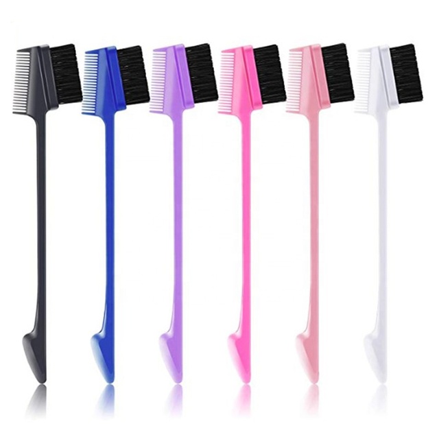 High Quality Anti-fracture Double Side Edge Control Brush and Comb Private Label