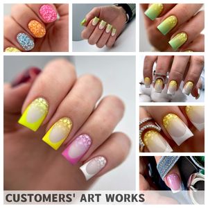 MyBeautyNails Set de vernis à ongles en gel Soak Off Flower Peach Cute Hexagon Glitter Snow White Flake Gel Nail Polish Private Label - Product Image 6