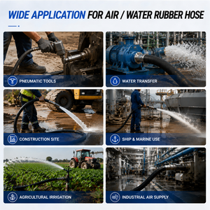 Tuyau en caoutchouc résistant pour l'air et l'eau, pour les applications de construction et industrielles - Product Image 4