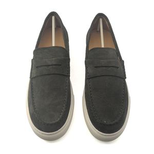 Mocassins rétro en cuir véritable pour hommes, à enfiler, plateforme haute, confortables, en <span class=keywords><strong>daim</strong></span> <span class=keywords><strong>vert</strong></span>, pour le bureau et la carrière, chaussures de marche robustes - Product Image 2