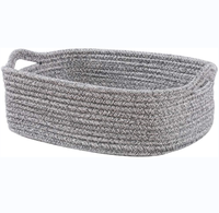 Panier de rangement en corde de coton tressée, organisateur de table à langer en forme de cube pour serviettes de placard, bac de rangement pour chambre de bébé, boîte à jouets pour petits chiens et chats