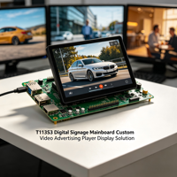 Carte de contrôle vidéo publicitaire ZXFELEC T113S3 double cœur Cortex-A7 DDR3 MI-PI/LVDS/EDP pour affichage au sol d'ascenseur