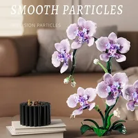 Meiji 13115 Phalaenopsis Fleurs d'orchidée en pot, kit de modélisation de plantes artificielles, puzzle, cadeau d'anniversaire pour adultes, ensembles de blocs de construction