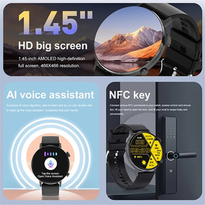 Eseed นาฬิกาอัจฉริยะแฟชั่น reloj inteligente 1.45นิ้ว AMOLED หน้าจอใหญ่ BT Call <span class=keywords><strong>DT88</strong></span> MAX สมาร์ทวอชสำหรับผู้หญิงผู้ชาย - Product Image 5