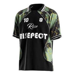 Camiseta de Entrenamiento de Fútbol con Cuello Polo en V, Tejido de Secado Rápido y Detalles Personalizables para Ejercicios de Práctica - Product Image 1