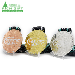 Fabricant de médailles d'usine, médailles personnalisées en métal plaqué or brillant, bord spécial, logo de basket-ball, impression offset - Product Image 3