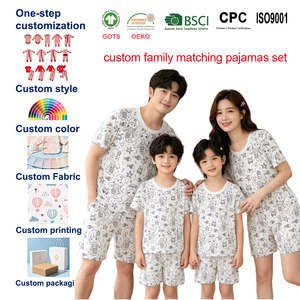 Conjunto de Pijamas Familiares Personalizados de Fábrica, Certificados OEKO-TEX y CPC, Pijamas para Colorear en Familia para Mujeres, Hombres y Niños - Product Image 1