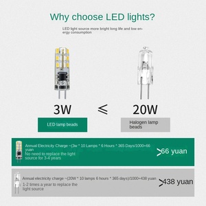Mini lampe LED G4 en forme de maïs, lumière du jour, économie d'énergie, en plastique, éclairage de décoration intérieure à 360 degrés, télécommande, 2400lm - Product Image 3