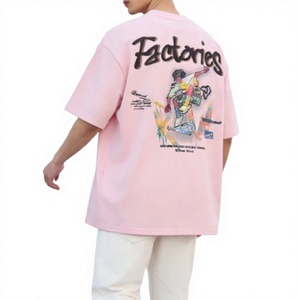 Camiseta Casual de Alta Calidad para Hombre, Holgada, Lisa, con Letras Estampadas, de Poliéster/Algodón, 200 Gramos, Manga Corta, Cuello Redondo, Transpirable, con Estampado por Transferencia Térmica - Product Image 3