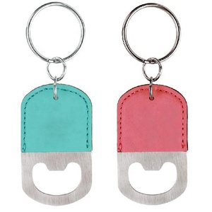 Porte-clés ouvre-<span class=keywords><strong>bouteille</strong></span> en cuir Pu, avec Logo personnalisé gravé au Laser, pièces - Product Image 6