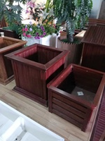 Jardinière en FRP pultrudé imitation bois, pot de fleurs en fibre de verre résistant aux UV pour l'aménagement paysager urbain