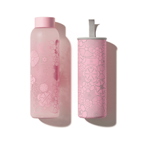 Bouteille d'eau en verre écologique 500 ml, directement de l'usine, avec manchon personnalisé, couvercle en bois, anti-fuite, pour le sport et les voyages, compatible lave-vaisselle