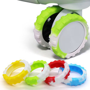 Silikon JANT KAPAĞI Fit en çıkrık bavul ve köpek kedi kafesi dayanıklı anti-gürültü Pet silikon bagaj tekerlek koruma kapağı - Product Image 2