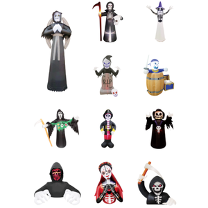 HLC Sorcière gonflable géante d'Halloween de 3 m avec lumières LED, décoration extérieure pour jardin et nouveautés de fête gonflables - Product Image 4
