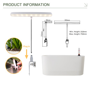 Lampe de culture LED avec rebord de jardinière, pot de plantes rectangulaire minimaliste, idéal pour les plantes vertes mélangées sur le rebord de fenêtre et dans le salon - Product Image 6