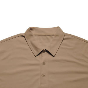 เสื้อยืดผู้ชายฤดูร้อนสีพื้นแขนสั้นเข้ารูปกอล์ฟสำหรับโปโลลายทางผ้าถักปกสองชั้น - Product Image 4