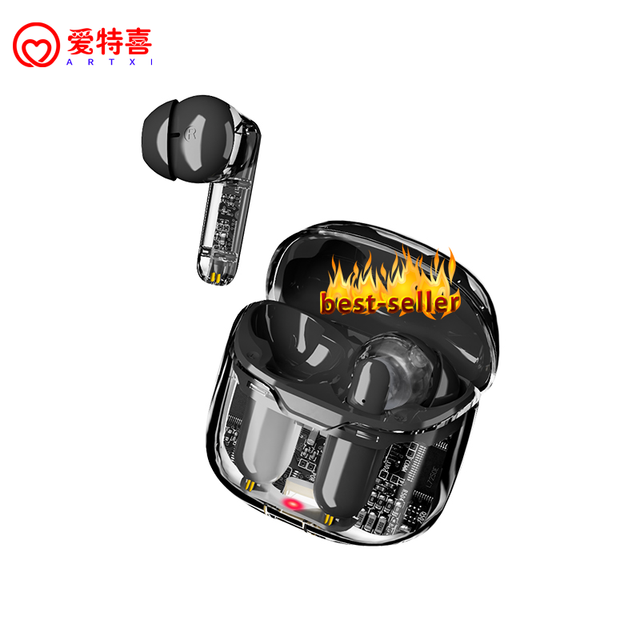 Newest Creative True Wireless Headphone Bt5.3 Headset 5.0 Dual In-Ear Sports Running Transparent Shell Earbuds Earphone