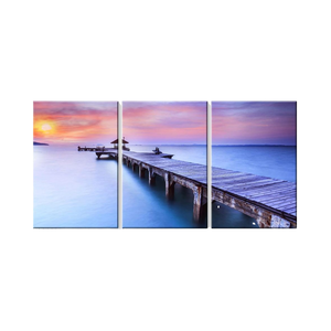 Looife <span class=keywords><strong>arte</strong></span> moderna per la casa 3 pezzi lacustre Canvas Wall Art 18 "x 24" sul lungomare passerella <span class=keywords><strong>fotografica</strong></span> Giclee Print Gallery Wrap - Product Image 6