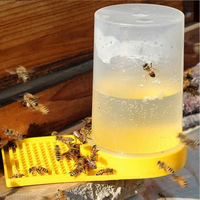Caja de alimentación de azúcar de abeja al por mayor, colmena de plástico, alimentador de abejas, cuenco para beber, herramientas de Apicultura