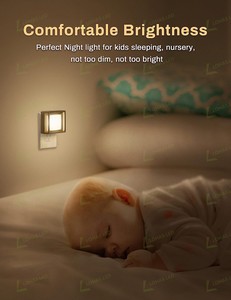 Lohas Hot Cắm Vào Tường Thay Đổi Độ Sáng Đèn Ban Đêm Trắng Ấm Đèn Ngủ Tự Động Cảm Biến Vuông <span class=keywords><strong>LED</strong></span> Ánh Sáng Ban Đêm Cho Phòng Ngủ Hành Lang - Product Image 4