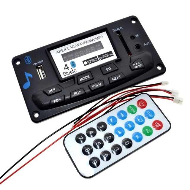 4.0 BT MP3 Decoding Board Module DIY USB/SD/MMC APE FLAC WAV DAE Decoder Record MP3 Player AUX FM Folders Switch