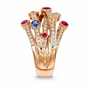 แหวนหลายชั้นประดับเซอร์คอนหลากสีประกายระยิบระยับสไตล์ใหม่ - Product Image 3