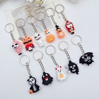 Promo Halloween Gantungan Kunci Labu Bahan Karet PVC Lembut, Hiasan Mobil, Boneka Kartun, Ornamen Kecil