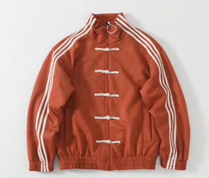 Chaqueta Polo De Pana Floral Para Hombre | Cuello Alto Botones Bolsillo Suelto Para Tres Estaciones - Product Image 3