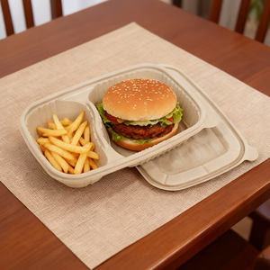 Contenedores de almacenamiento de alimentos secos de estilo moderno, fiambrera de grado alimenticio hecha de cáscaras de arroz, contenedor biodegradable para uso en hoteles - Product Image 1