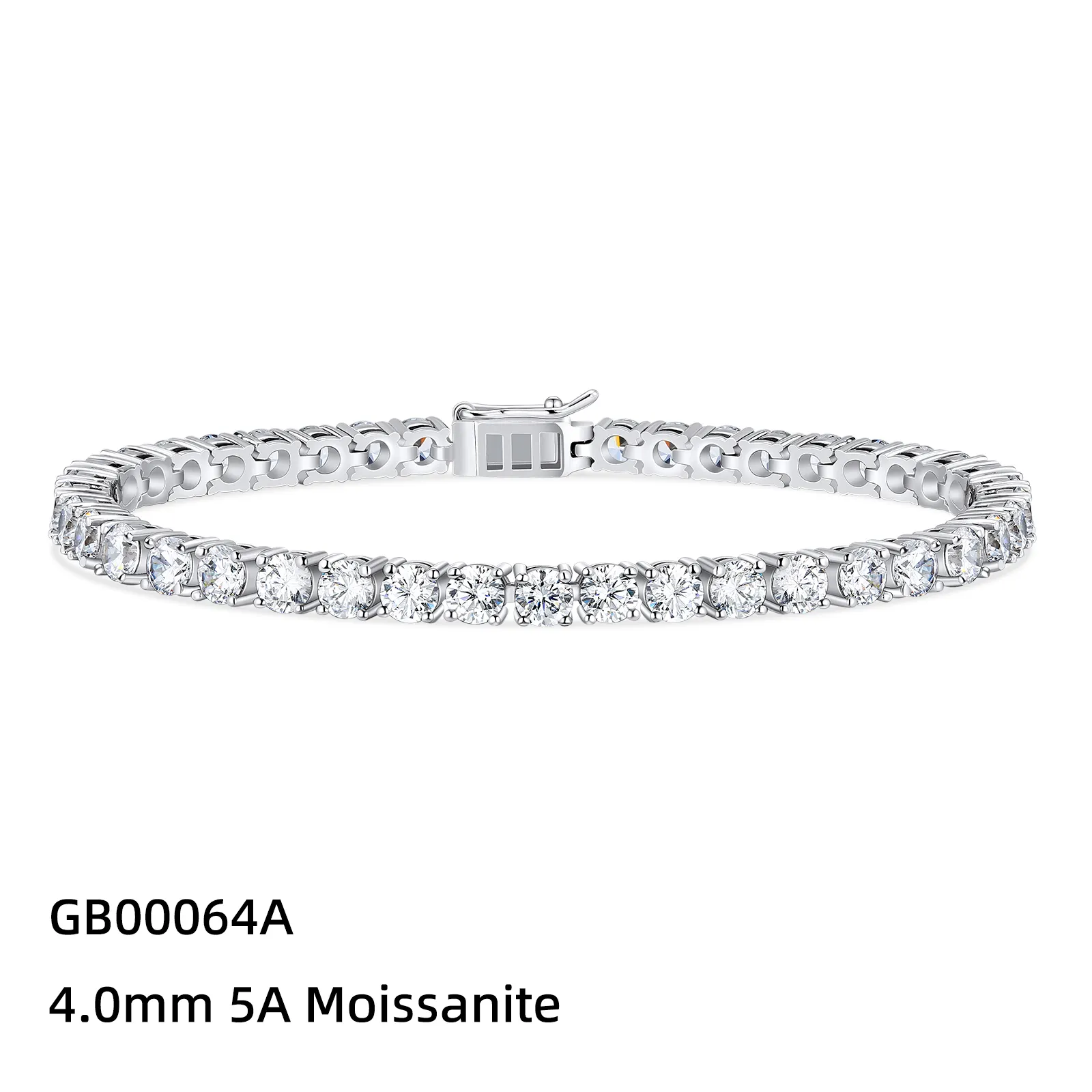 Grace Jewelry Fashion Iced Out 925 Sterling Silver CVD HPHT Lab Grown Diamond VVS Moissanite Tennis Bracelet for Men Woman