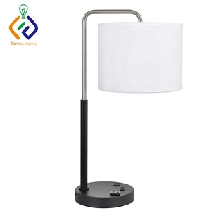 Ngày Inn gói chiếu sáng LED đèn bàn lampara De Mesa phòng ngủ cạnh giường ngủ E26 khách sạn đèn bàn với ổ cắm điện và cổng USB - Product Image 4