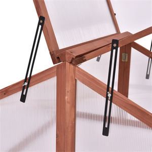 DB pour Offre Spéciale serre moderne 35.5 \ "X 31.5 \" X 23.0 \ "boîte en bois facilement assemblée pour la croissance des plantes Nature acier inoxydable - Product Image 6